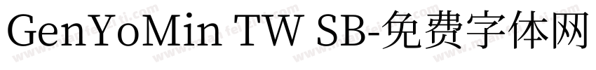 GenYoMin TW SB字体转换